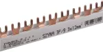 Szyna prądowa łączeniowa 3-fazowa, widełkowa, S-9, 12mm2, 80A, 400V