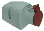 Gniazdo stałe, 16A/4P, 400V, czerwone, IP44