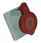 Gniazdo tablicowe skośne, 16A/4P, 400V, czerwone, IP44