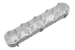 Puszka do pustych ścian PK60, płytka 46mm, fi68, z wkrętami, pięciokrotna, biała, IP30