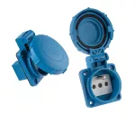 Gniazdo tablicowe VZ z uziemieniem, 16A, 250V, niebieskie, IP67