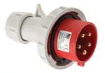 Wtyczka przenośna, 16A/5P, 400V, czerwona, IP67