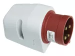 Wtyczka odbiornikowa stała, 32A/4P, 400V, czerwona, IP44