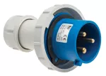 Wtyczka tablicowa prosta, 32A/3P, 250V, niebieska, IP67