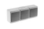 Wyłącznik BETA potrójny, jednobiegunowy, szary, IP44