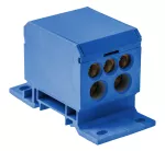 Blok rozdzielczy, Al/Cu, 2x2,5-50mm2 / 3x2,5-25mm2, 2x2,5-35mm2, 160A, 600V, niebieski