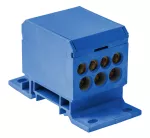 Blok rozdzielczy, Al/Cu, 2x2,5-50mm2 / 4x2,5-16mm2, 3x2,5-25mm2, 160A, 600V, niebieski