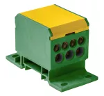 Blok rozdzielczy, Al/Cu, 2x2,5-50mm2 / 4x2,5-16mm2, 3x2,5-25mm2, 160A, 600V, żółto-zielony