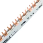 Szyna prądowa łączeniowa 3-fazowa, widełkowa, S-54, 12mm2, 80A, 400V