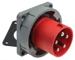 Wtyczka tablicowa prosta, 63A/5P, 400V, czerwona, IP67
