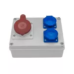 Rozdzielnica R-BOX 190: 1x32A/4P, 2x250V, 400V, IP44, 1x termik