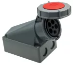 Gniazdo stałe, 63A/5P, 400V, czerwone, IP67