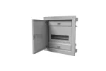 Rozdzielnica modułowa podtynkowa, S-12, 1x12, drzwi nieprzeźroczyste, metalowa, szara, IP40
