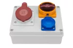 Rozdzielnica R-BOX 190: 1x16A/5P, 1x250V, 1x0/1 25A, 400V, IP44
