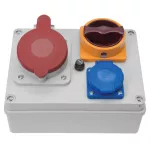 Rozdzielnica R-BOX 190: 1x32A/5P, 1x250V, 1x0/1 40A, 400V, IP44, 1x termik