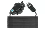 Trójnik z wtyczką i przewodem H05RR-F 3x1,5mm2 - 10m, 16A, 250V, czarny