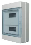 Rozdzielnica modułowa natynkowa, S-24, 2x12, drzwi przeźroczyste, plastikowa, biała, IP65