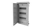 Rozdzielnica modułowa podtynkowa, S-36, 3x12, drzwi nieprzeźroczyste, metalowa, szara, IP40