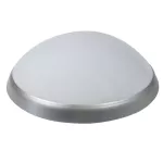 Oprawa PANTERA, LED, 13W, klosz mleczny, pierścień srebrny, z czujnikiem ruchu, odporna na UV, 230V, IK10, IP54