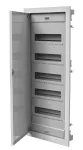 Rozdzielnica modułowa podtynkowa, S-60, 5x12, drzwi nieprzeźroczyste, metalowa, szara, IP40