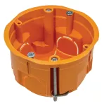 Puszka do pustych ścian PK60 LUX, płytka 46mm, fi68, z wkrętami, pomarańczowa, IP30
