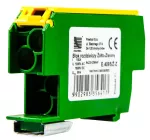 Blok rozdzielczy, Al/Cu, 4x2,5-25mm2 / 4x2,5-25mm2, 160A, 600V, żółto-zielony