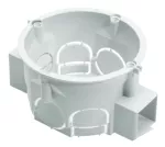 Puszka podtynkowa PK60, płytka 42mm, fi62, łączeniowa, bez wkrętów, biała, IP30