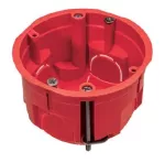 Puszka do pustych ścian PK60 LUX, płytka 46mm, fi68, z wkrętami, samogasnąca, czerwona, IP30