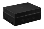 Puszka hermetyczna S-BOX 300x220x120, 12 dławików, odporna na UV, czarna, IP65
