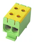Listwa zaciskowa w korpusie LZD, Al/Cu, Cu:2x2,5-50mm2, Al:2x6-50mm2, 160A, 800V, żółto-zielona