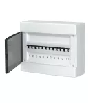 Rozdzielnica modułowa natynkowa S-12, 1x12, drzwi przeźroczyste, plastikowa, biała, IP40