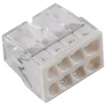 Szybkozłączka 8x0,5-2,5mm2, 24A, 450V, biała