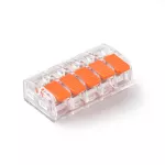 Szybkozłączka z dźwignią 5x0,2-4mm2, 32A, 450V, przeźroczysta