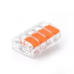 Szybkozłączka z dźwignią 4x0,2-4mm2, 32A, 450V, przeźroczysta