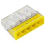 Szybkozłączka samozaciskowa 5x0,5-2,5mm2, 24A, 450V, żółta