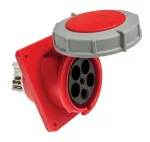 Gniazdo tablicowe skośne, 125A/5P, 400V, czerwone, IP67