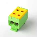 Listwa zaciskowa w korpusie LZD, Al/Cu, Cu:2x2,5-35mm2, Al:2x6-35mm2, 135A, 800V, żółto-zielona