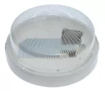 Oprawa RITA, E27, 18W, klosz przeźroczysty poliwęglanowy, podstawa biała, odporna na UV, 230V, IK10, IP44