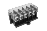Listwa zaciskowa LZ z osłoną, 5x35mm2, 125A, 450V, na szynę TH35, czarna