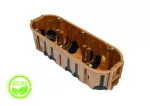 Puszka podtynkowa ProDuo ECO potrójna, głęboka 60mm, fi68, łączeniowa, z wkrętami, wiatroszczelna, WPC, IP30