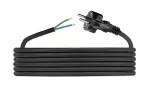 Przewód przyłączeniowy gumowy H05RR-F 2x1mm2 - 3m, wtyczka zalewana prosta uni-schuko, czarny
