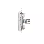 Simon 54 WMDE-011000-011AB Gniazdo ekwipotencjalne pojedyncze (moduł); antybakteryjny biały