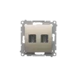 Simon 54 WMDH-0XXXX2-044 Gniazdo HDMI podwójne (moduł); złoty mat