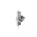 Simon 55 WMDA-P91xx5-111 Gniazdo komputerowe pojedyncze RJ45 kategoria 6, z przesłoną przeciwkurzową (moduł); Biały mat