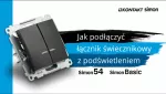 Simon 54 WMDL-551x2x-044 Łącznik świecznikowy z podświetleniem LED i do wersji IP44 (moduł) 16AX, 250V~, zaciski śrubowe; złoty mat Posiada wkładkę DU1W