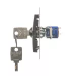 Simon 54 WMDL-0K01Px-048 Łącznik na kluczyk chwilowy – przycisk (moduł) 2 pozycyjny „0-I” styk N/O, 5 A, 250~. Możliwość wyjęcia klucza tylko w pozycji 0; antracyt