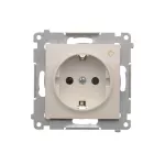 Simon 54 WMDW-03111x-011AB Gniazdo Schuko z przesłonami (moduł) 16A, 250V~, zaciski śrubowe; antybakteryjny biały