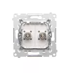 Simon 54 WMDE-012000-011AB Gniazdo ekwipotencjalne podwójne (moduł); antybakteryjny biały