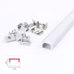 ZESTAW PROFIL LED NEXTEC NATYNKOWY TYP NTA + KLOSZ PC MLECZNY + 4 ZAŚLEPKI, 202cm, ANODA