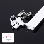 ZESTAW PROFIL LED NEXTEC PODTYNKOWY TYP PTA + KLOSZ PC MLECZNY + 4 ZAŚLEPKI, 202cm, BIAŁA ANODA